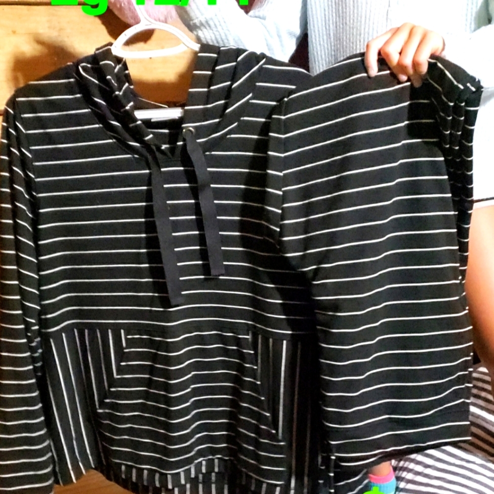 Chicos set/ Size L / Black with white stripes
